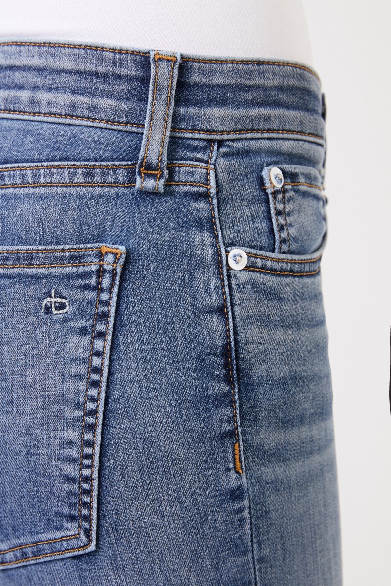 Rag&Bone Skinny Jeans 'Kate Midrise' Blau