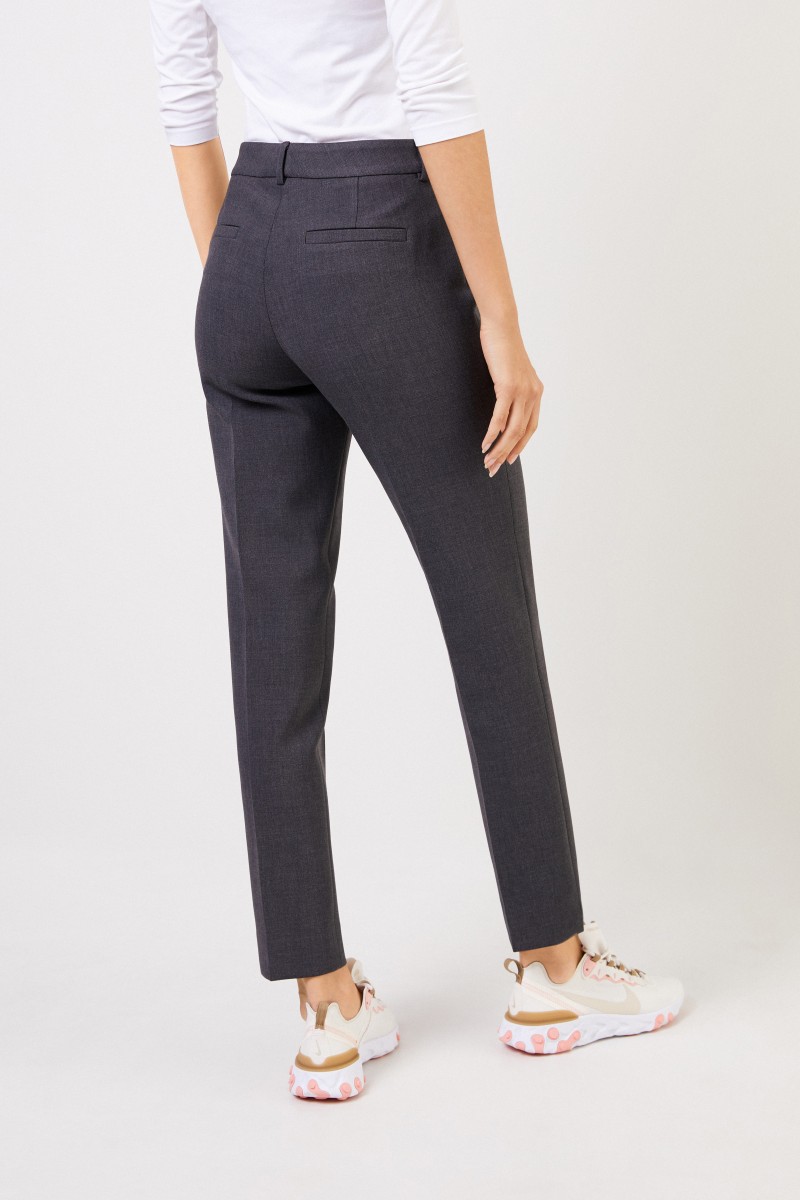 Cappellini Klassische Hose mit Schlitzen Grau