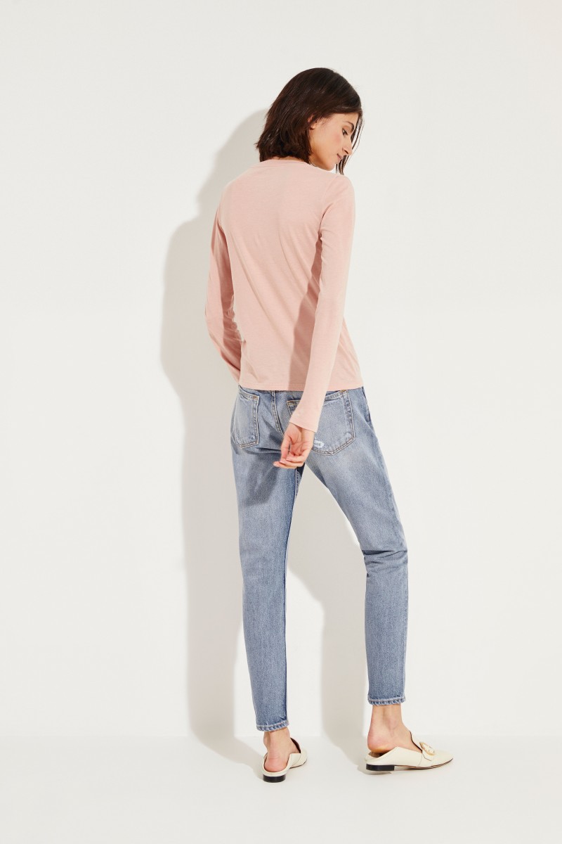 Schlichtes Longsleeve Rosé