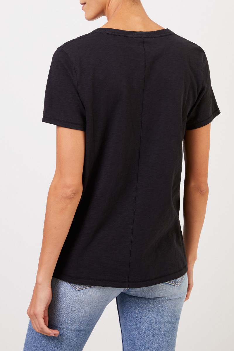 Rag&Bone T-Shirt 'The V' mit V-Neck Schwarz