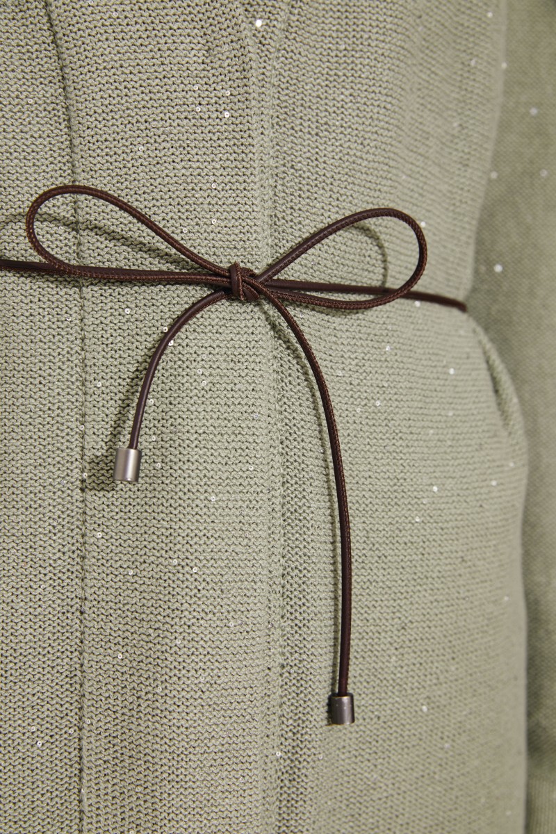Cardigan mit Pailletten-Details Salbei