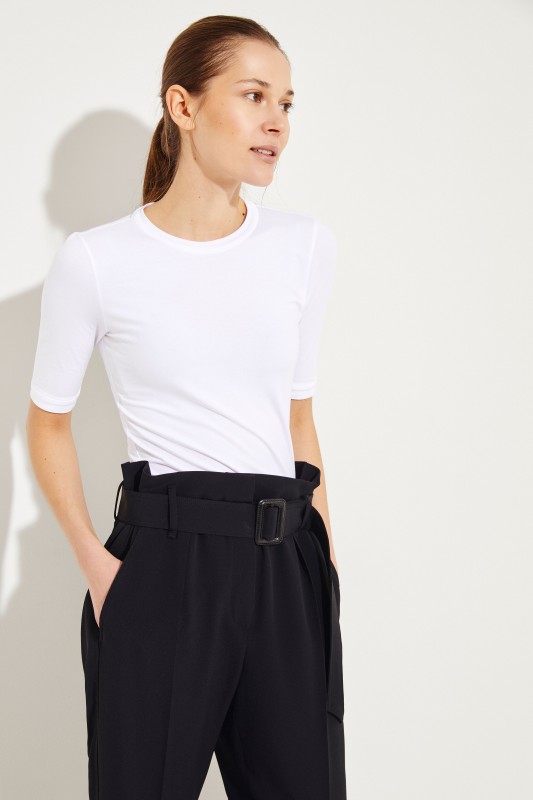 Baumwoll-Shirt Weiß