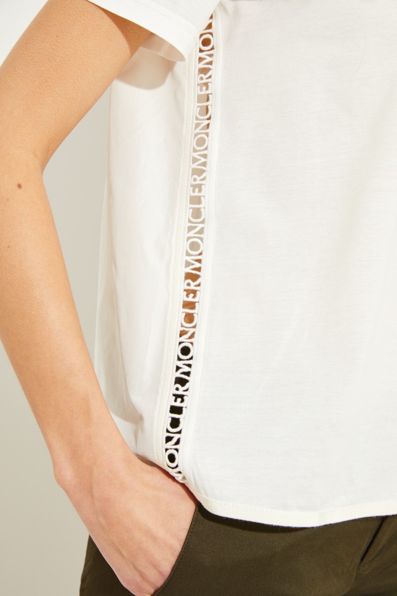 Baumwoll-Shirt mit rückseitigem Detail Crème