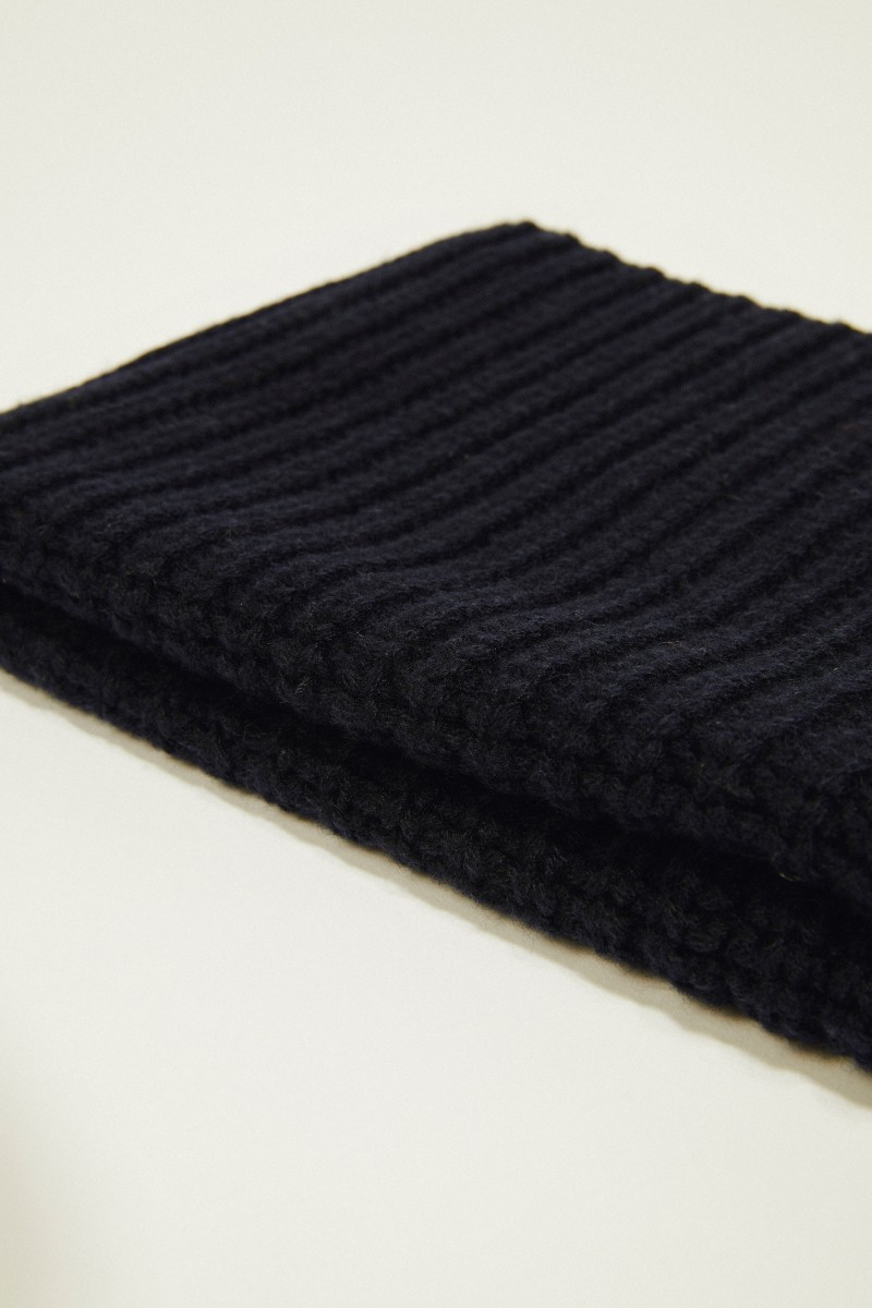Cashmere-Schlauch-Schal Blau
