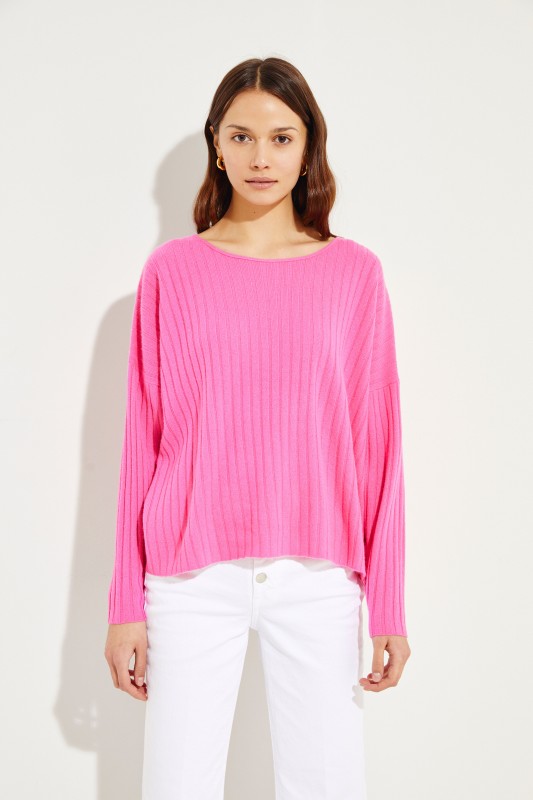 Oversize Cashmere-Pullover Pink