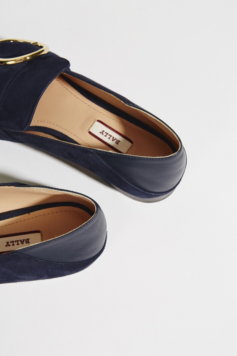 Lederloafer 'Lottie' Marineblau