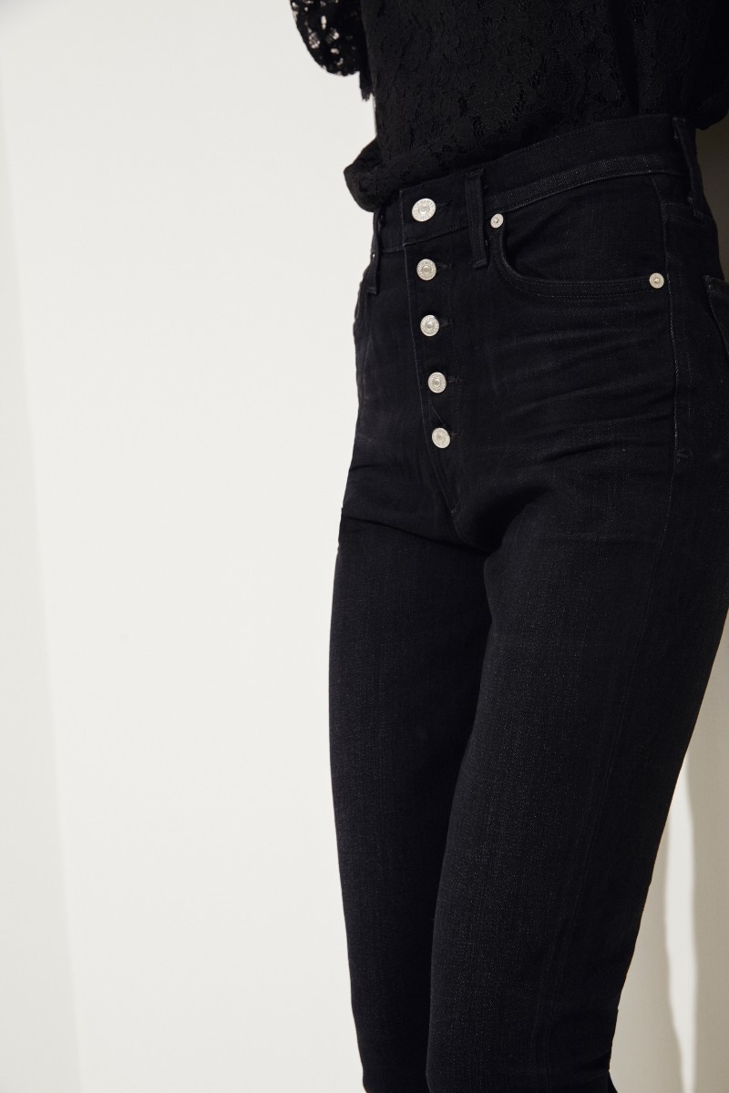 High Rise Jeans 'Olivia' Schwarz
