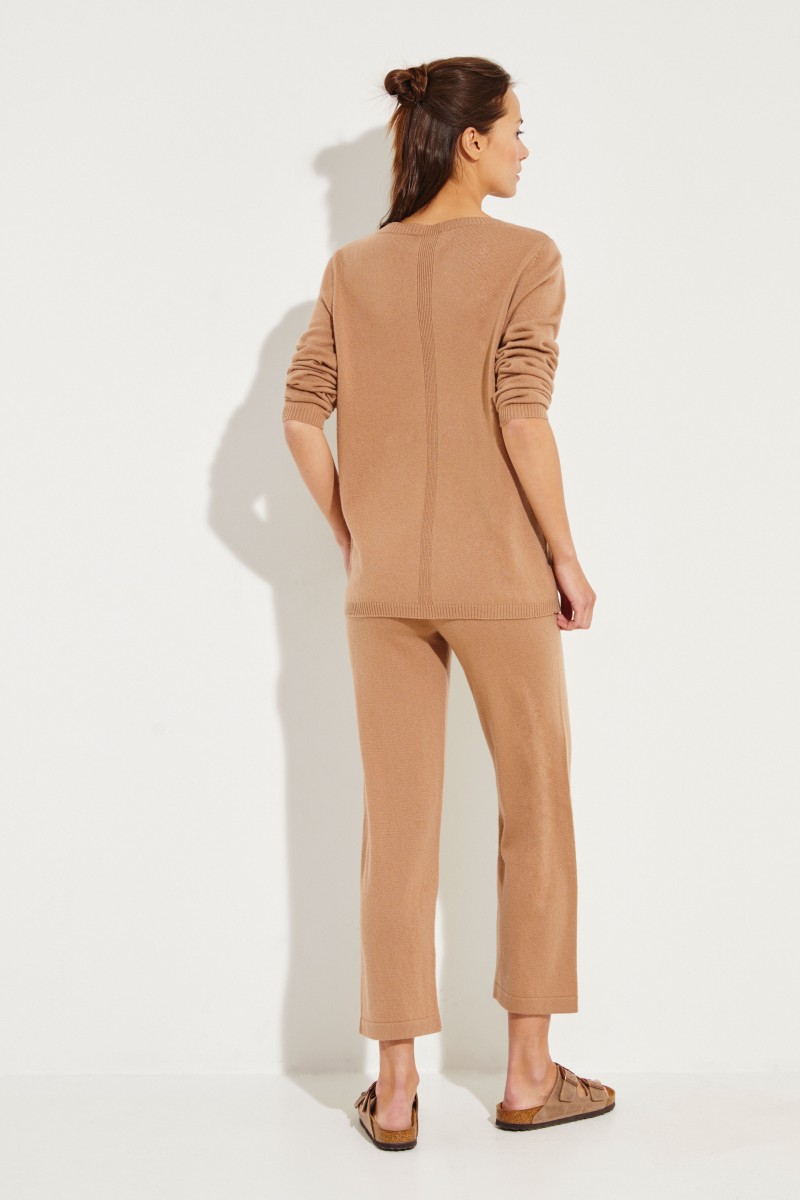 Klassischer Cashmere-Pullover Caramel