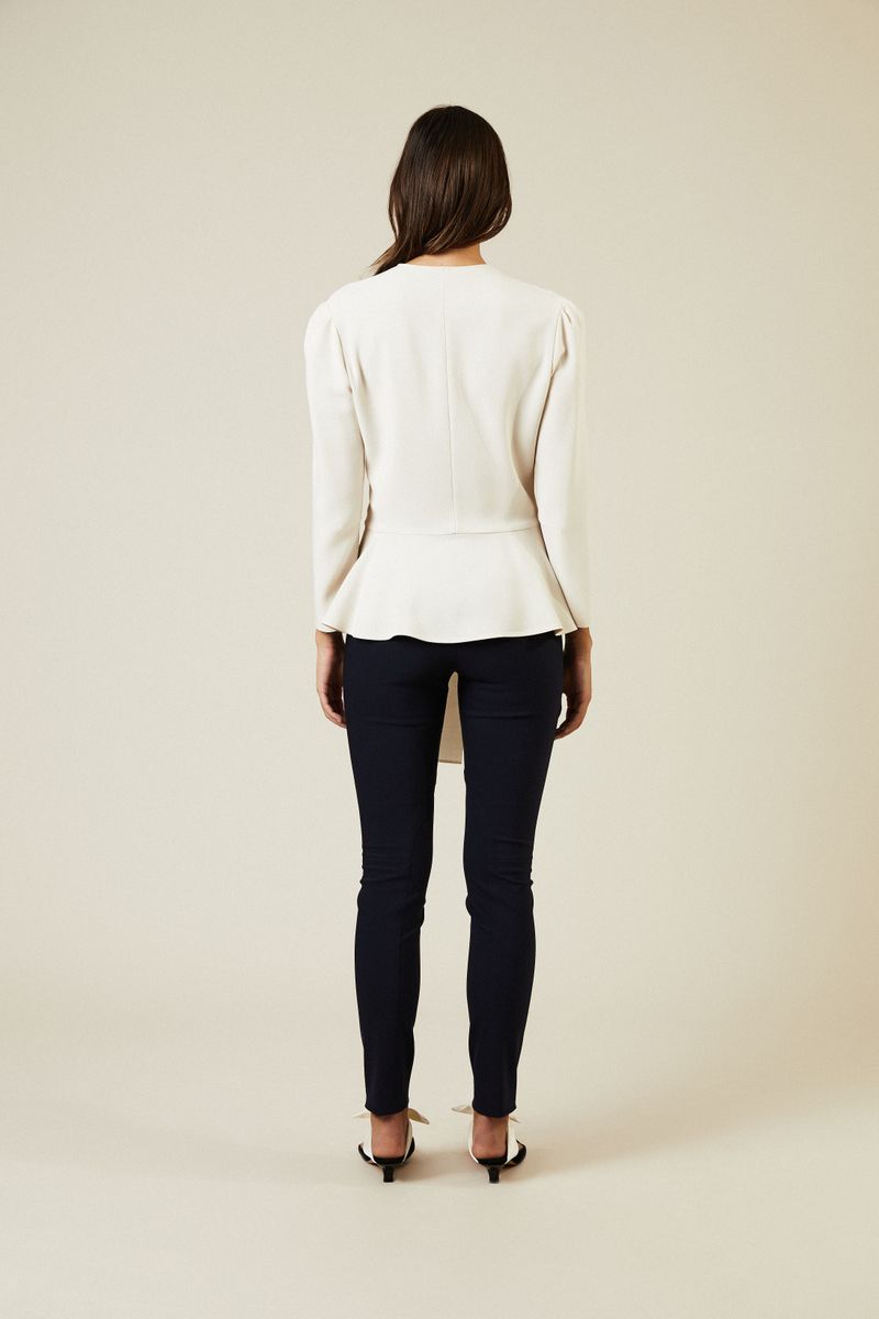Bluse mit Bindeelement Champanger