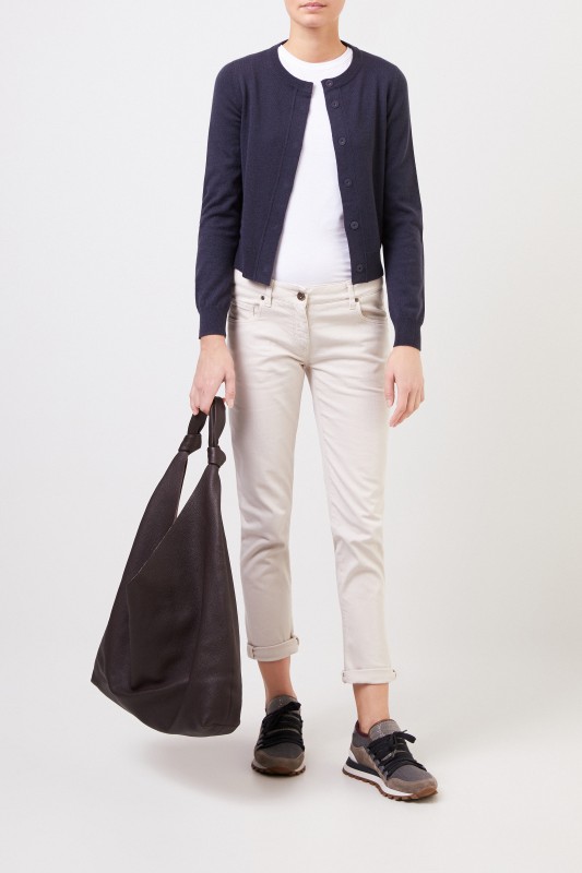 Brunello Cucinelli Cashmere-Cardigan Marineblau