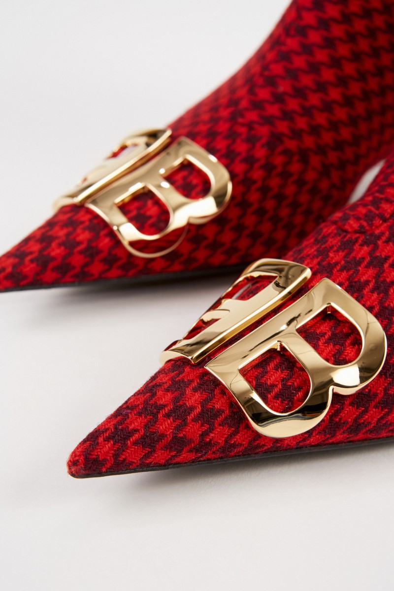 Balenciaga Stiefelette mit Logo Rot/Schwarz