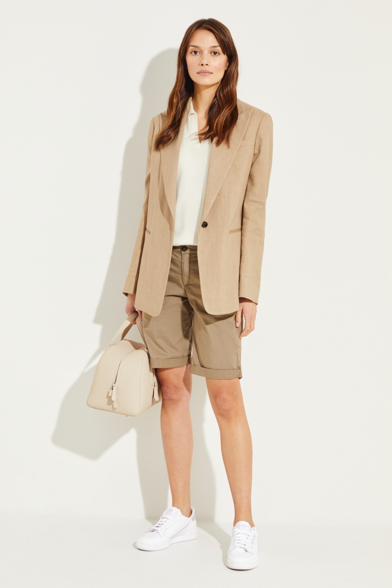 Slim Fit Bermuda Oliv