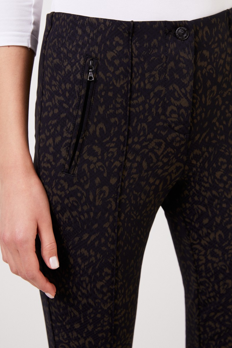 Cambio Hose 'Ros Zip' mit Leoprint Blau/Multi