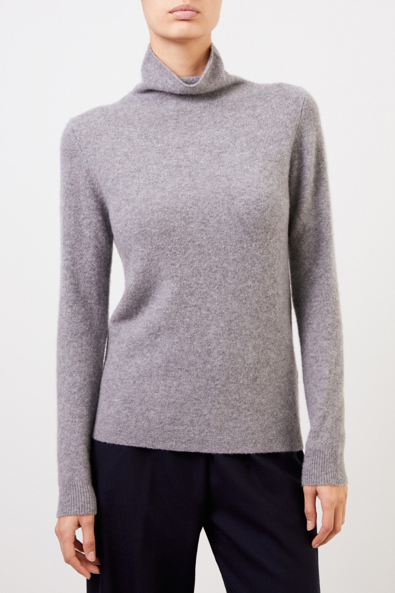 Allude Cashmere-Pullover mit Turtleneck Grau