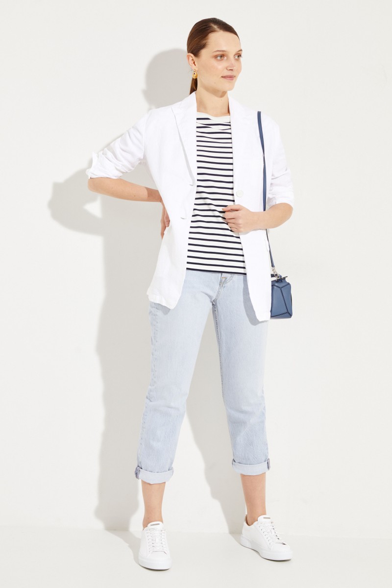 Gestreiftes Shirt Marineblau/Weiß