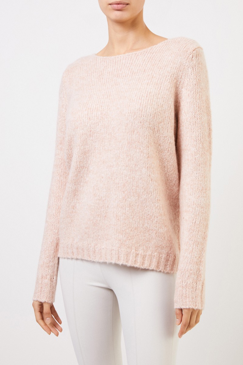 Allude Pullover mit Wollanteil Rosé