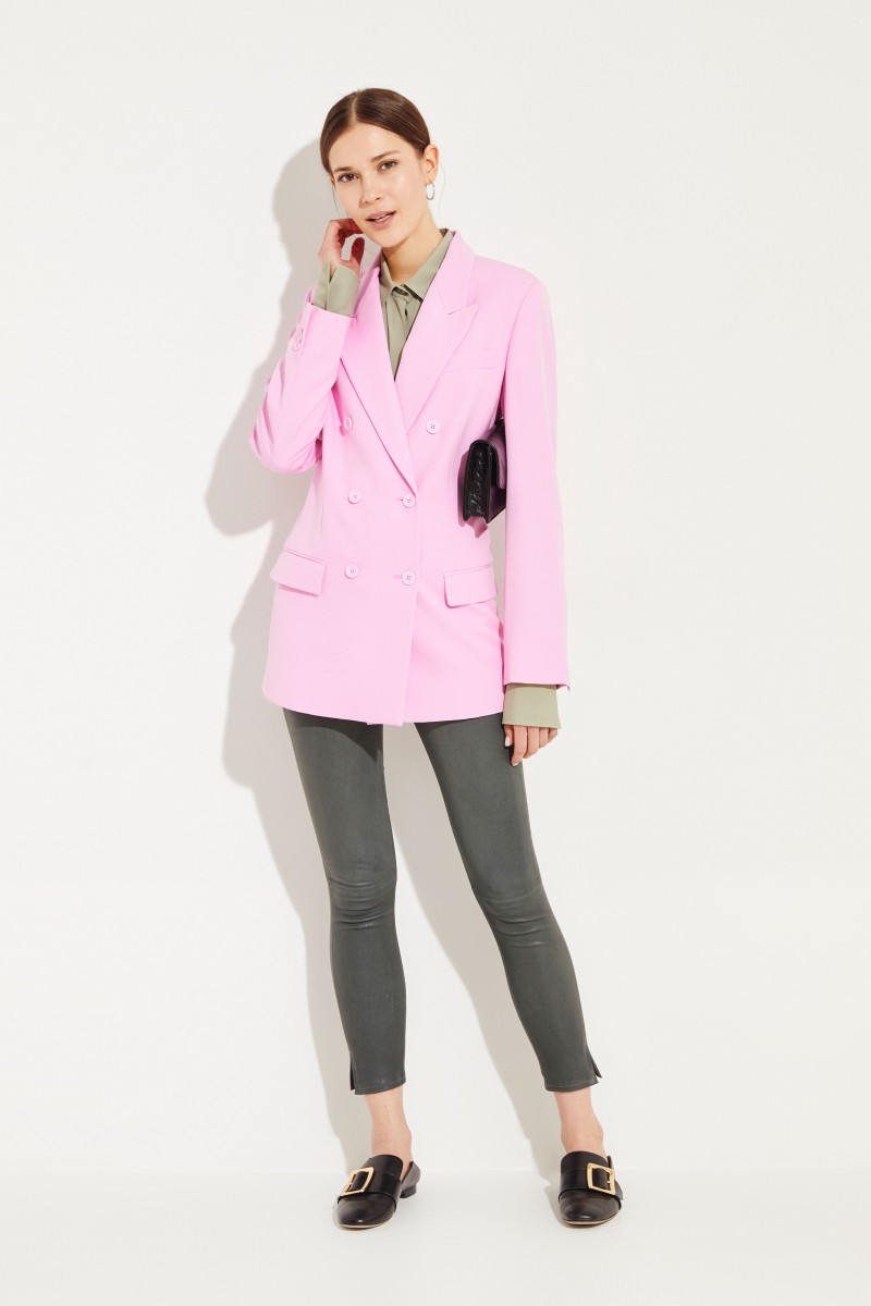 Klassischer Wollblazer Pink