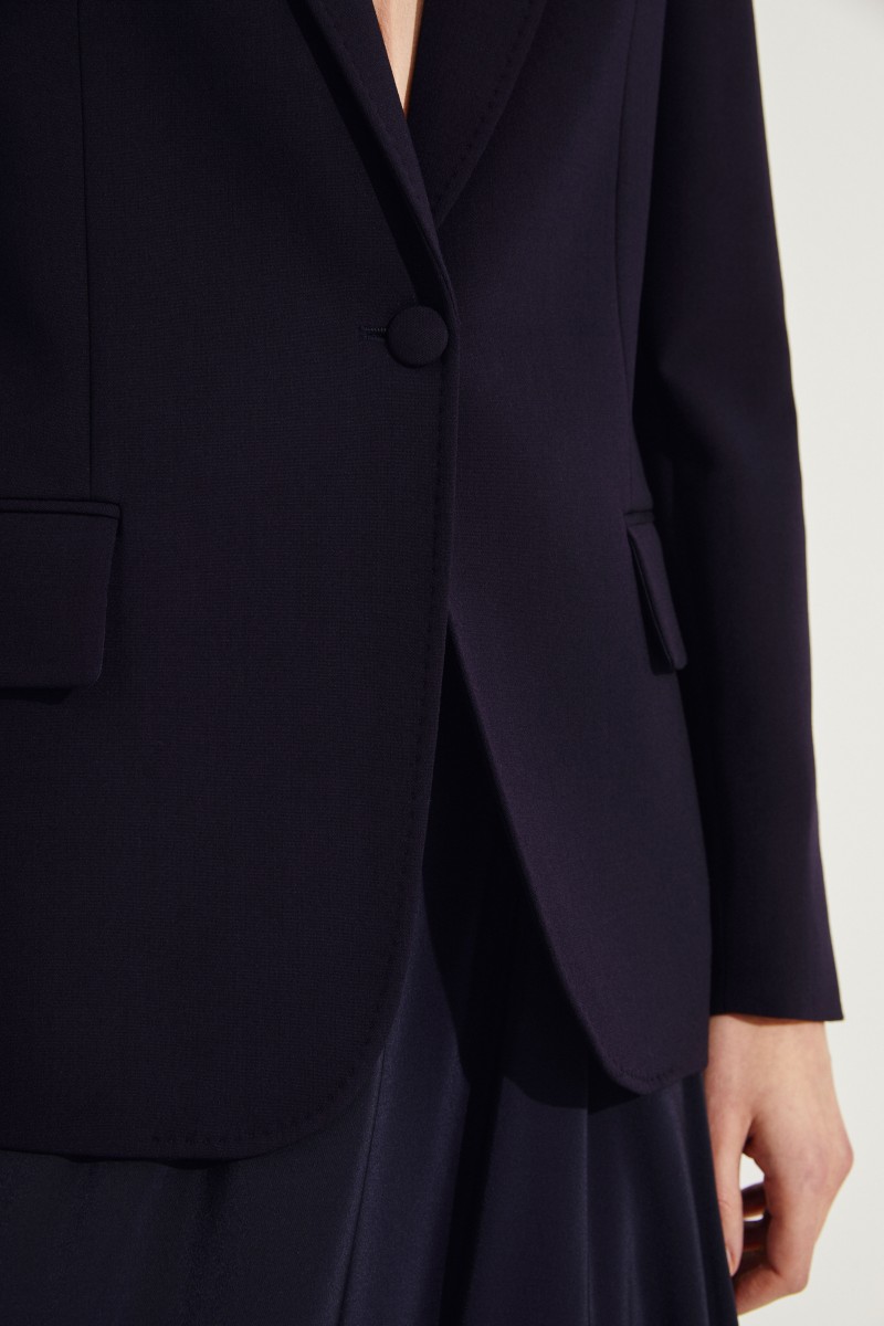 Taillierter Woll-Blazer Blau