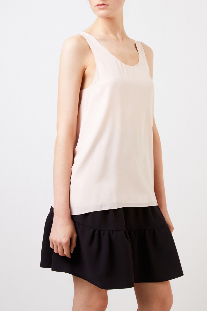 Chloé Schlichtes Seidentop Rosé