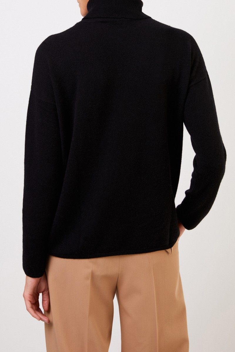 Iris von Arnim Cashmere-Pullover 'Cinja' mit Rollkragen Schwarz