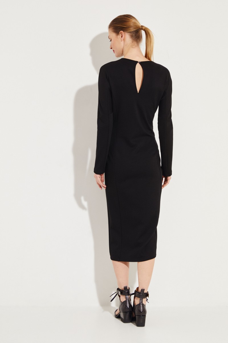 Strick-Kleid Schwarz