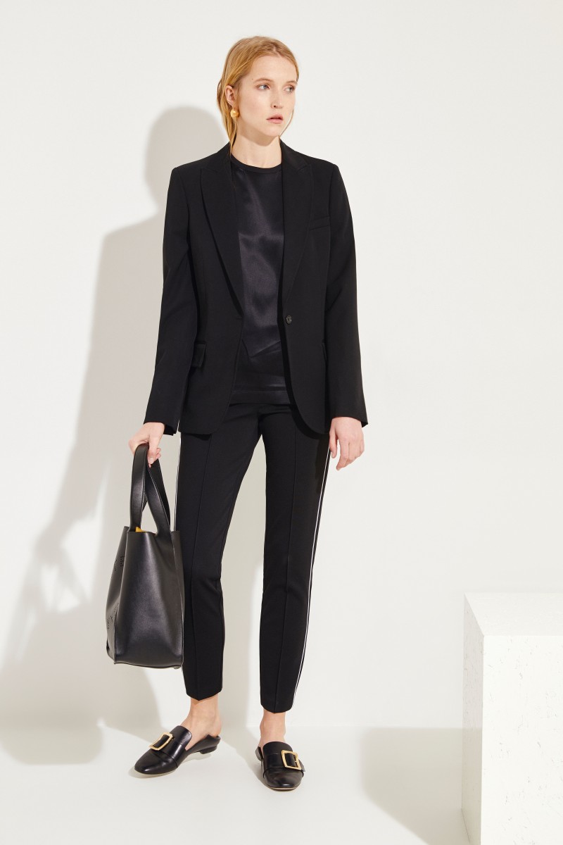 Klassischer Wollblazer Schwarz