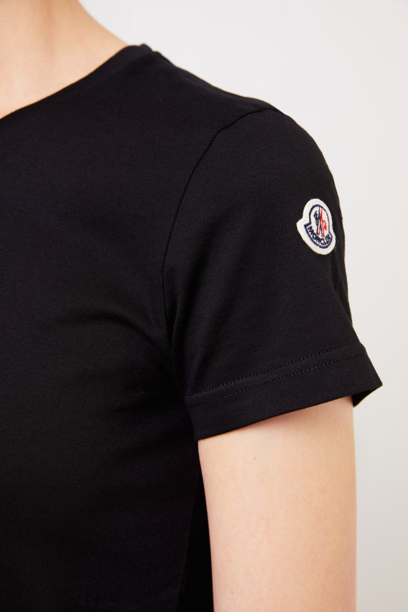Moncler T-Shirt mit Logo-Patch Schwarz