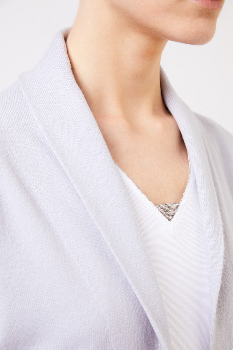 Fabiana Filippi Kurzer Woll-Seiden-Cardigan Hellblau