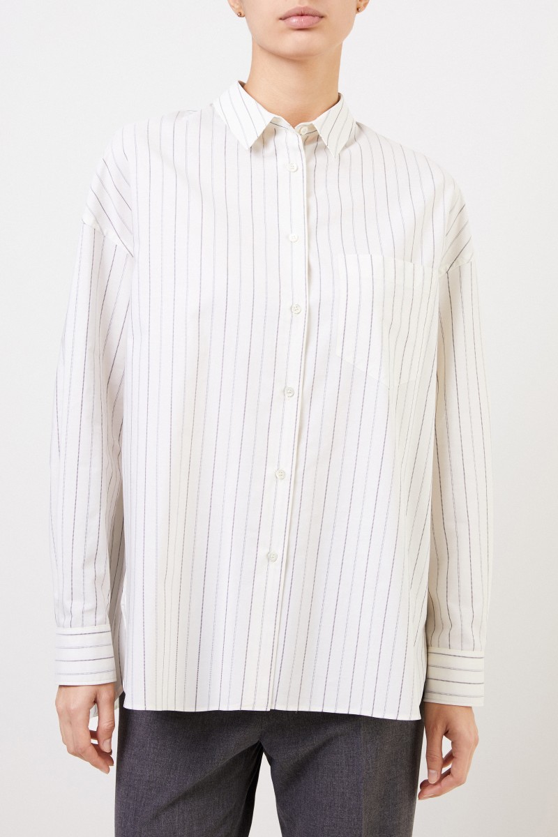 Aspesi Gestreifte Bluse mit Streifenmuster Crème/Multi