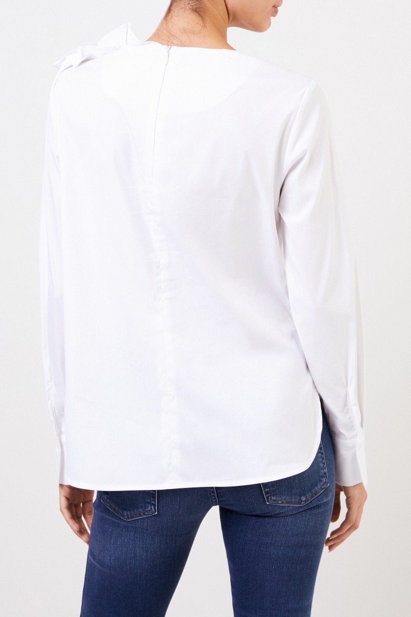 Baumwollbluse Weiß