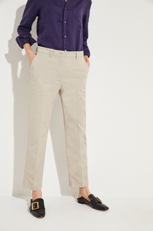 Baumwoll-Hose Beige