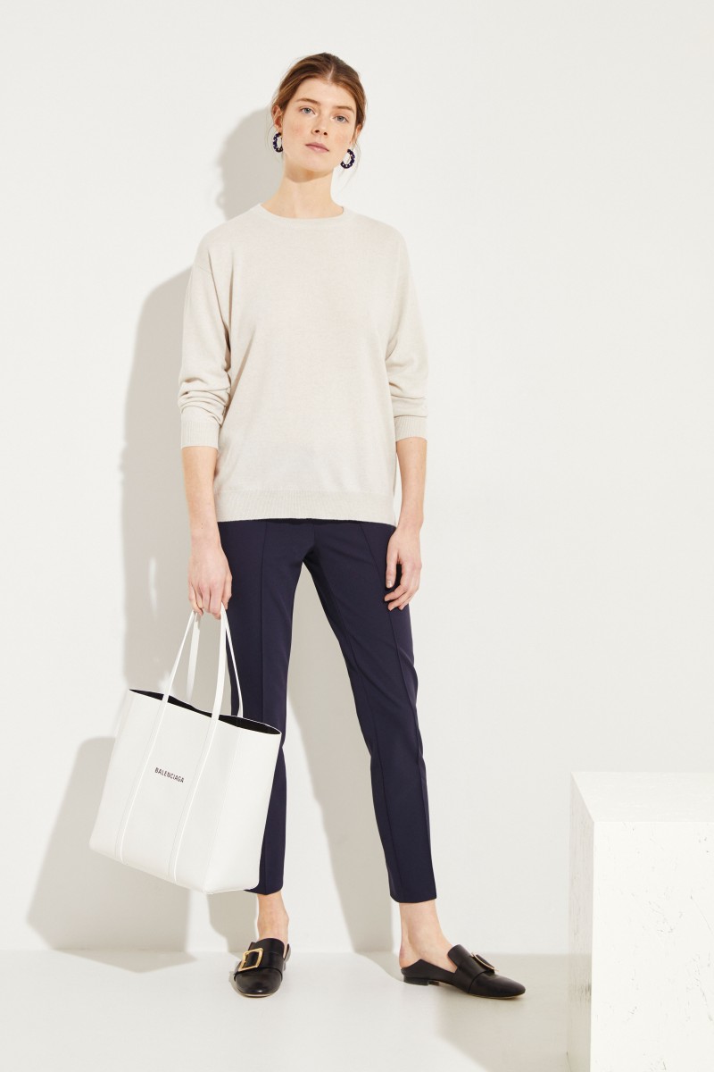 Cashmere-Pullover Écru