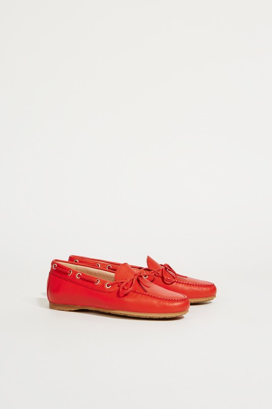 Leder-Schuh Rot