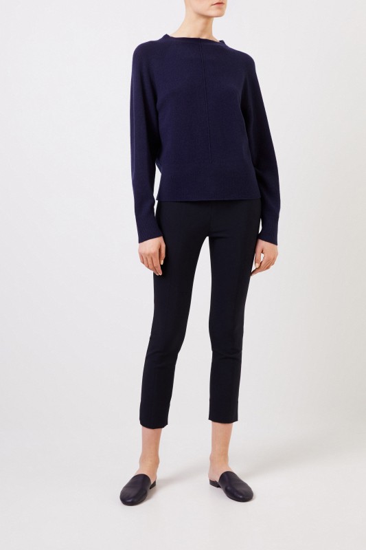 Vince Stretch-Hose mit Schlitz-Detail Marineblau
