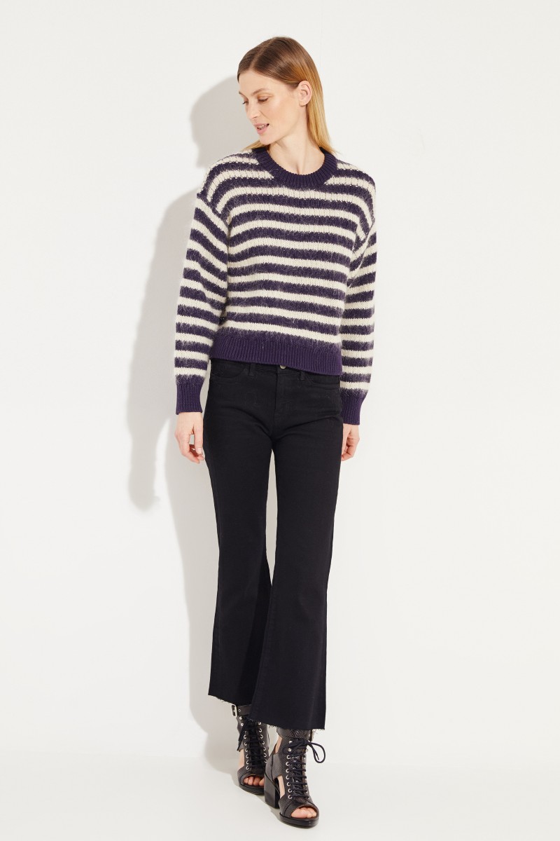 Gestreifter Pullover 'Kristen' Blau/Beige