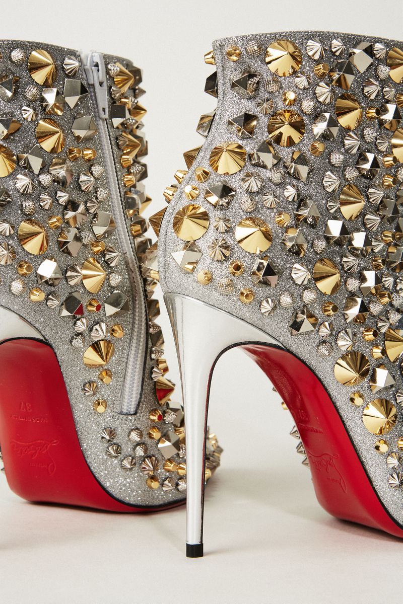 Ankle Boot 'So Full Kate' mit Nieten Silber/Gold