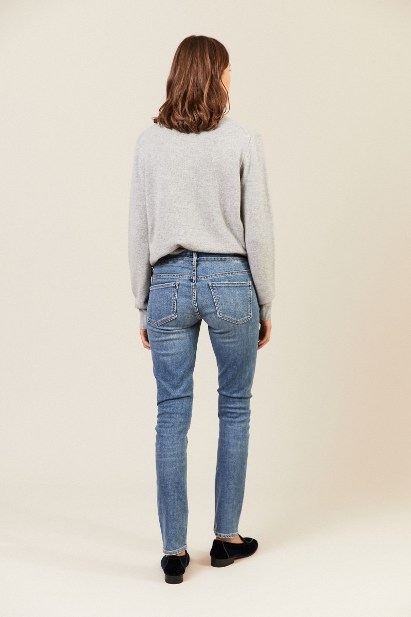 Low Rise Skinny Jeans 'Racer' Blau