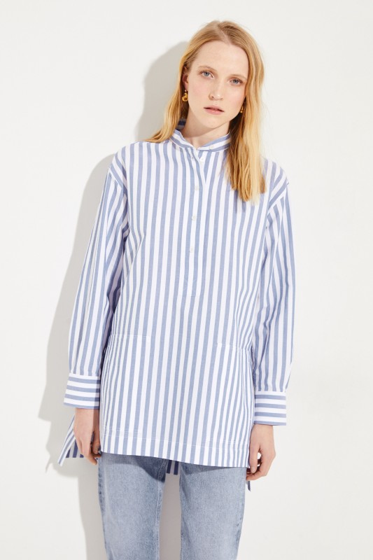 Bluse 'Sienna Stripe' Blau/Weiß