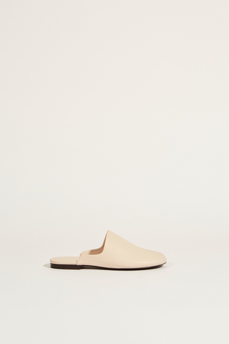 Leder-Slipper Rosé