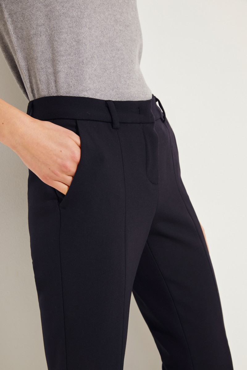 Hose 'Susan' mit Schlitzen Blau