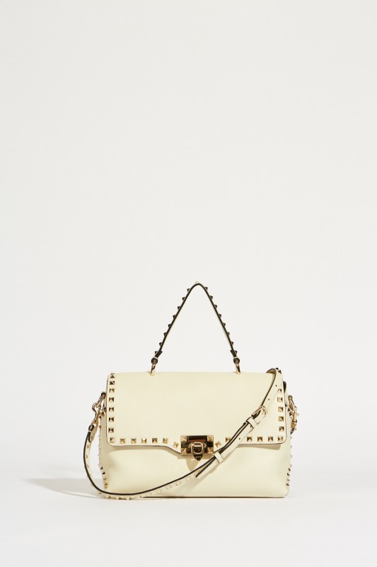 Handtasche 'Rockstuds' mit Nieten Crèmeweiß