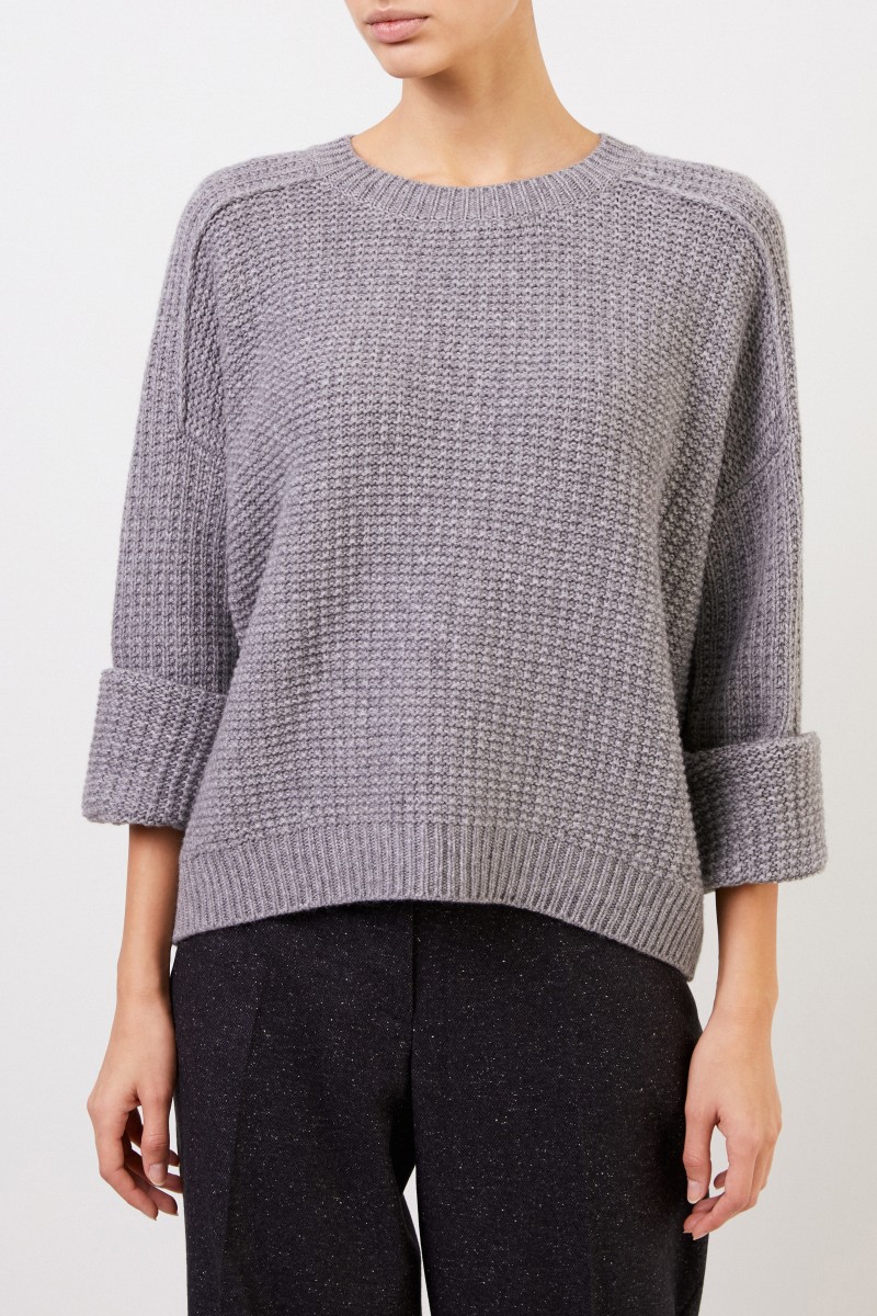 Iris von Arnim Cashmere-Pullover 'Saliano' Grau