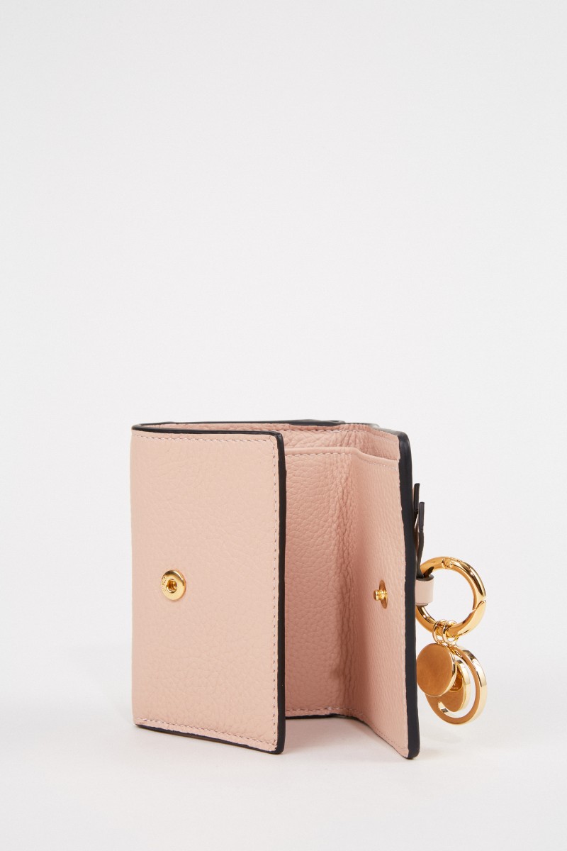 Chloé Mini-Portemonnaie 'Alphabet Coins' Blush Nude