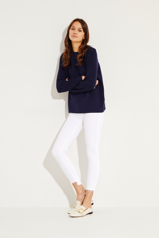 Baumwoll-Pullover Blau