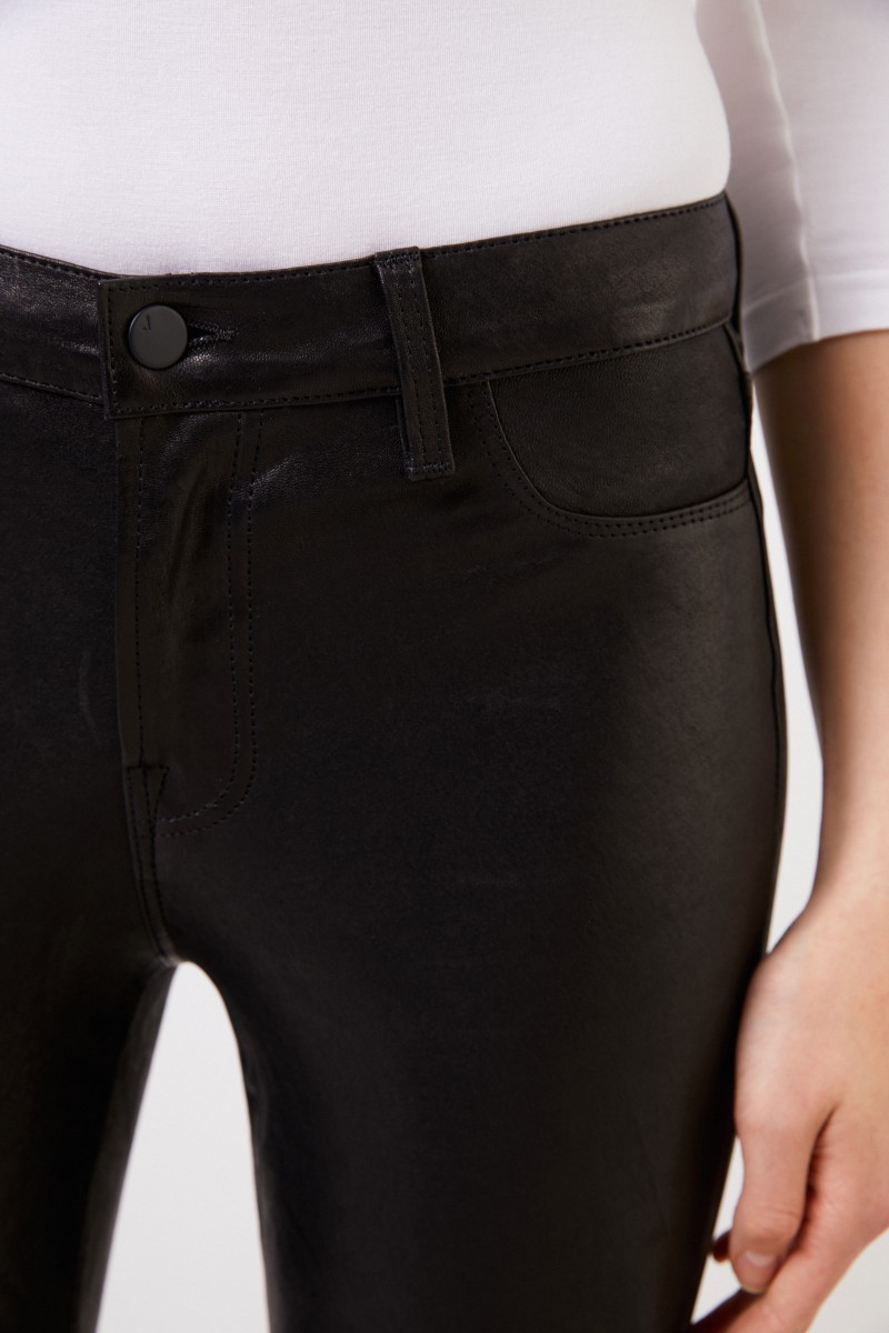 J Brand Lederhose mit Zipper-Details Schwarz