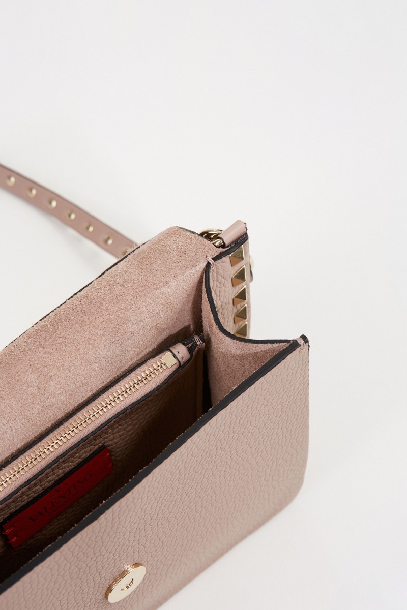 Valentino Clutch mit Nieten-Details Rosé