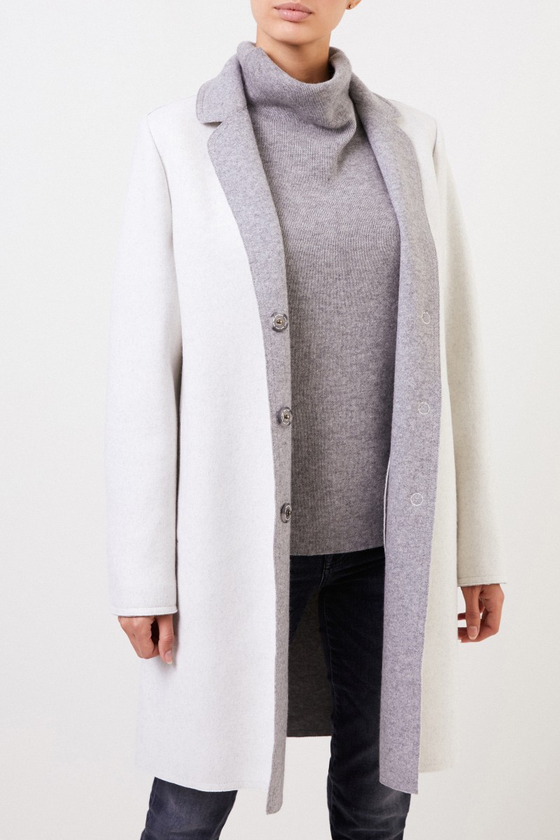 Woll-Cashmere-Mantel Grau