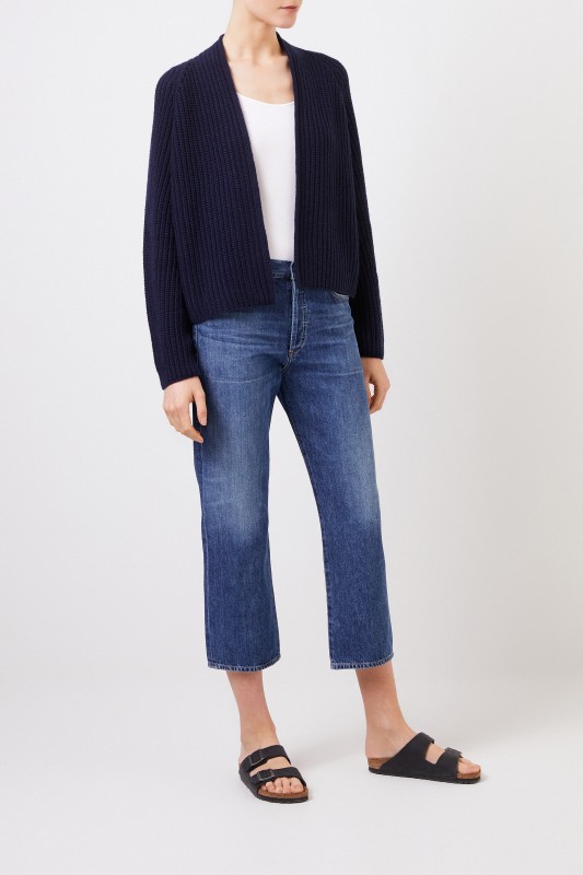 High-Rise Jeans 'Emery' Blau