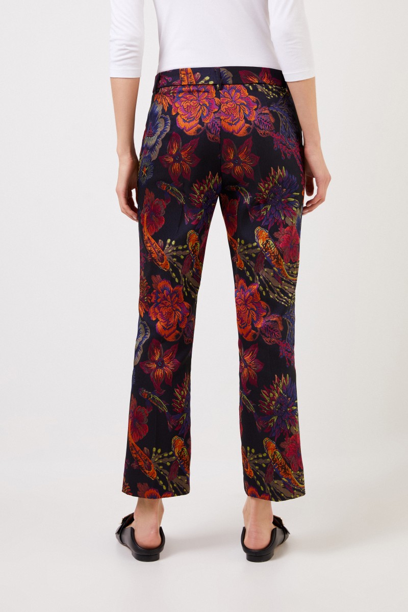 Seductive Hose 'Anni' mit floralem Print Schwarz/Multi