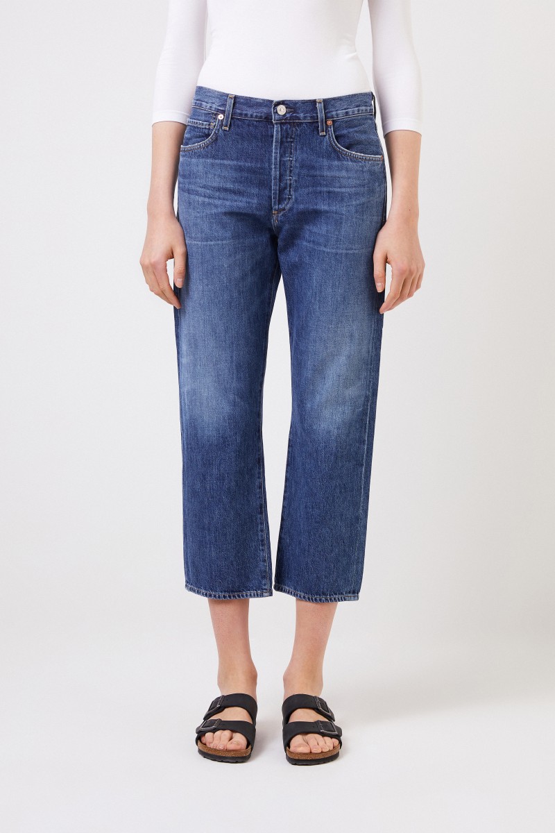 High-Rise Jeans 'Emery' Blau